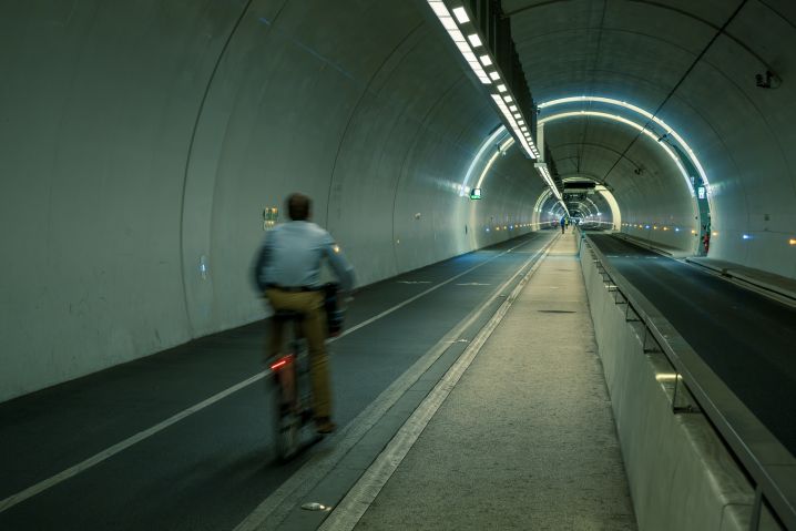 Le tunnel de la Croix-Rousse, Lyon. 